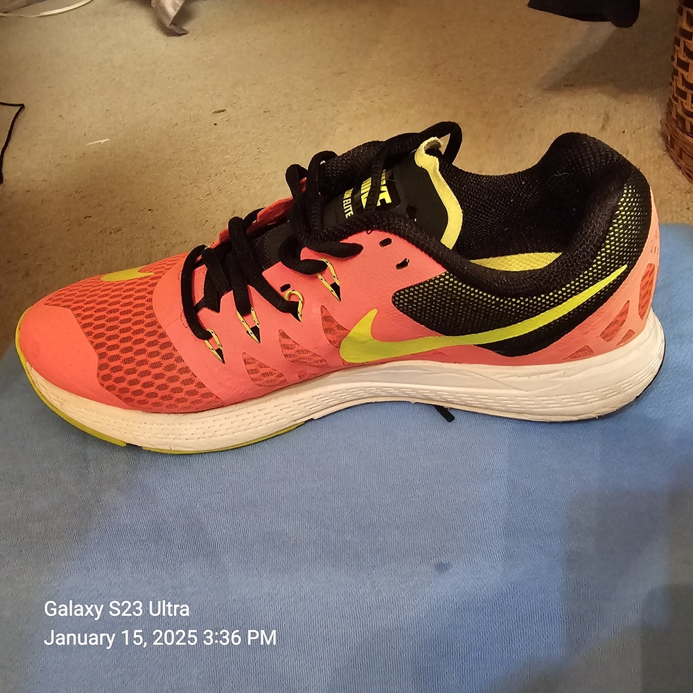 Nike Pink and Black Sneakers Breathable Mesh Design